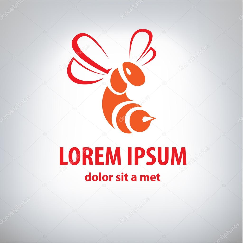 Bee honey sign branding corporate logo isolated
