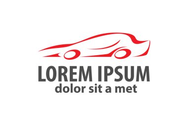Araba özet satırları vektör logo tasarım konsepti.