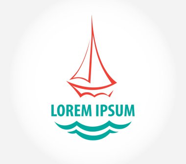 gemi işareti kurumsal logo vektör