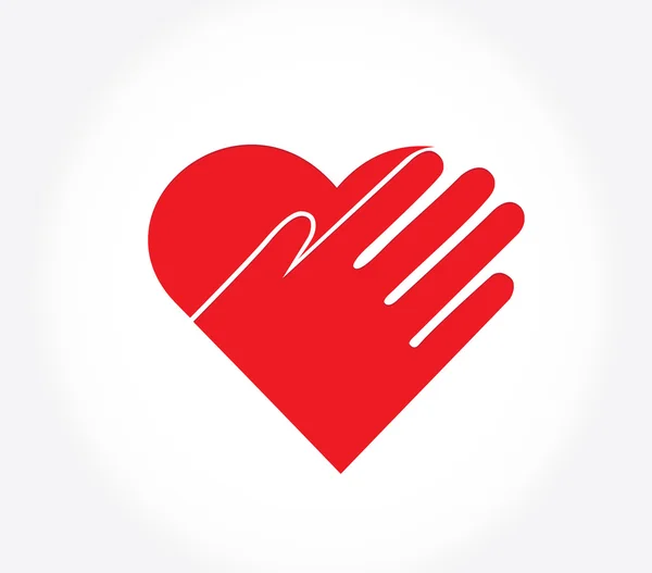 Mains et cœur. — Image vectorielle
