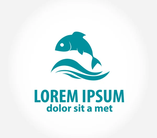 Modelo de logotipo de design vetorial abstrato de peixe . —  Vetores de Stock