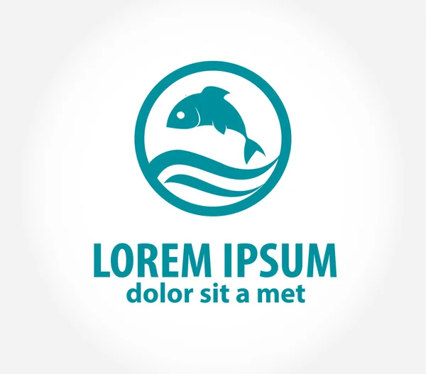Balık tasarlamak vektör tasarım logo şablonu.