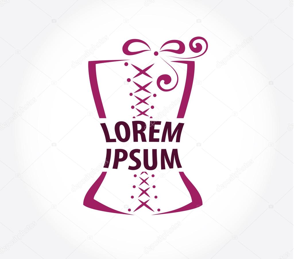 Corset lines vector logo design template. Creative stylish trendy concept.