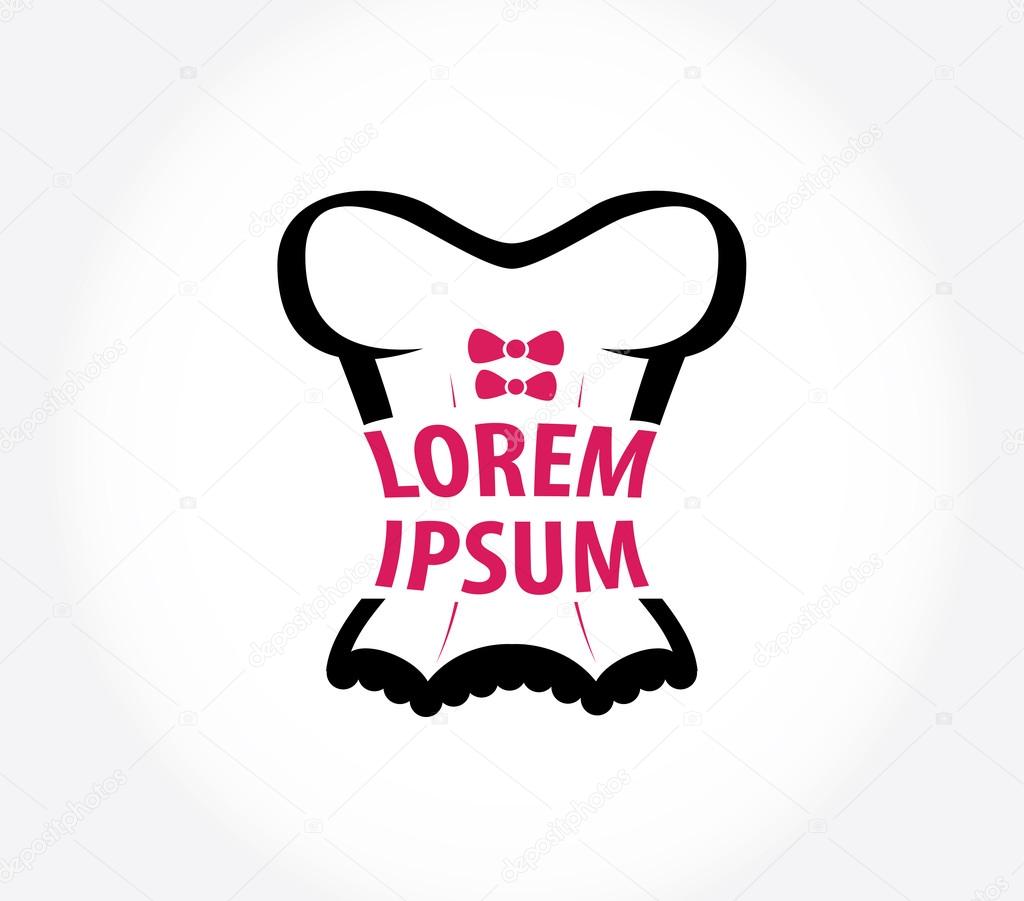Corset lines vector logo design template. Creative stylish trendy concept.