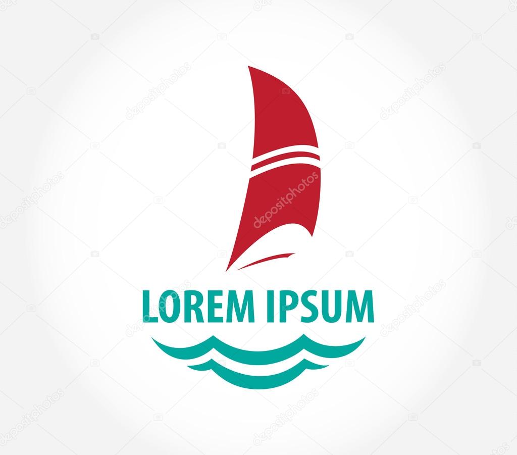 Vector ship sign corporate logo Isolated on white background
