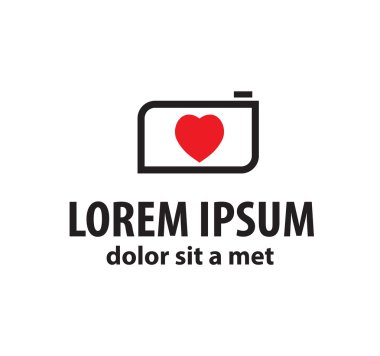 stilize fotoğraf makinesi. Logo şablonu