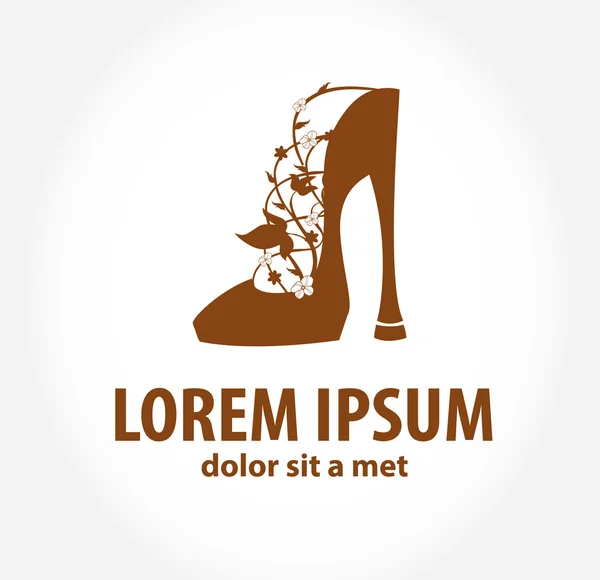 Tienda de zapatos de logotipo, tienda, colección de moda, etiqueta boutique . — Archivo Imágenes Vectoriales