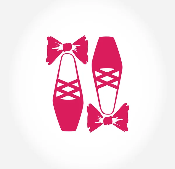 Ilustración de zapatos de puntas de ballet rosa — Vector de stock