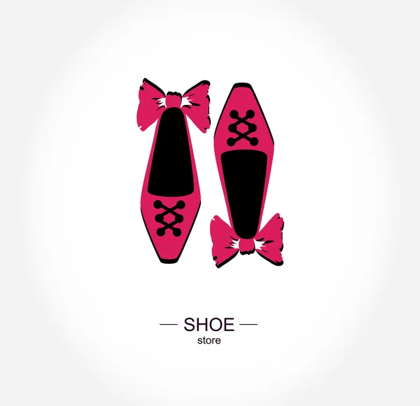 Logo schoenenwinkel, winkel, boutique label. — Stockvector