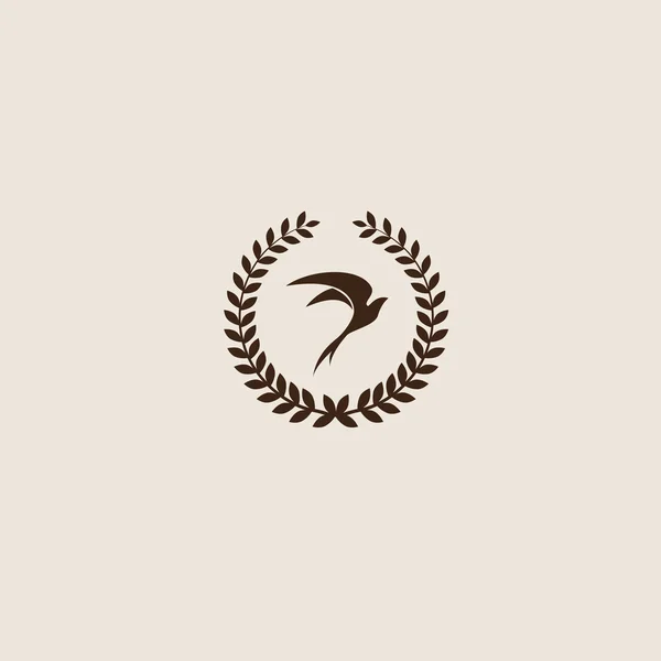 Kırlangıç kuşu soyut vektör logo tasarım şablonu. — Stok Vektör