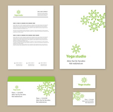 Şablon kurumsal tarzı yuvarlak bir süsleme ile