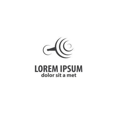spor salonu simgesi tasarım konsepti 