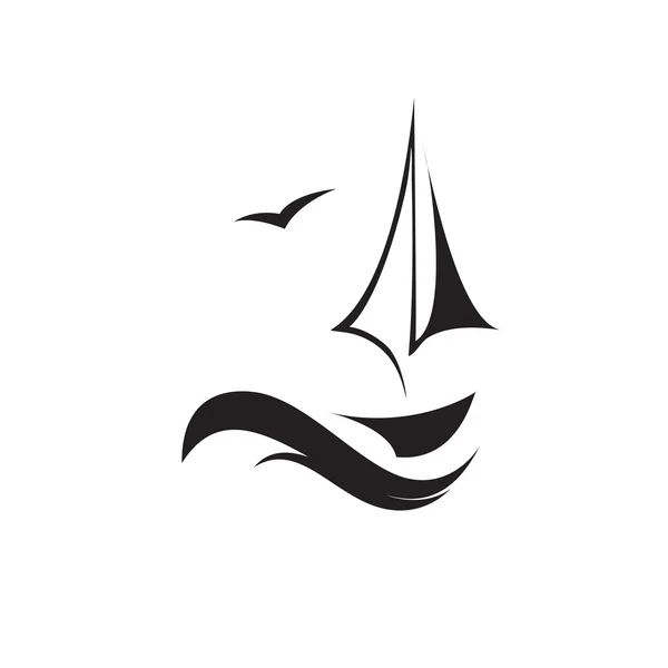 Schip Logo teken — Stockvector