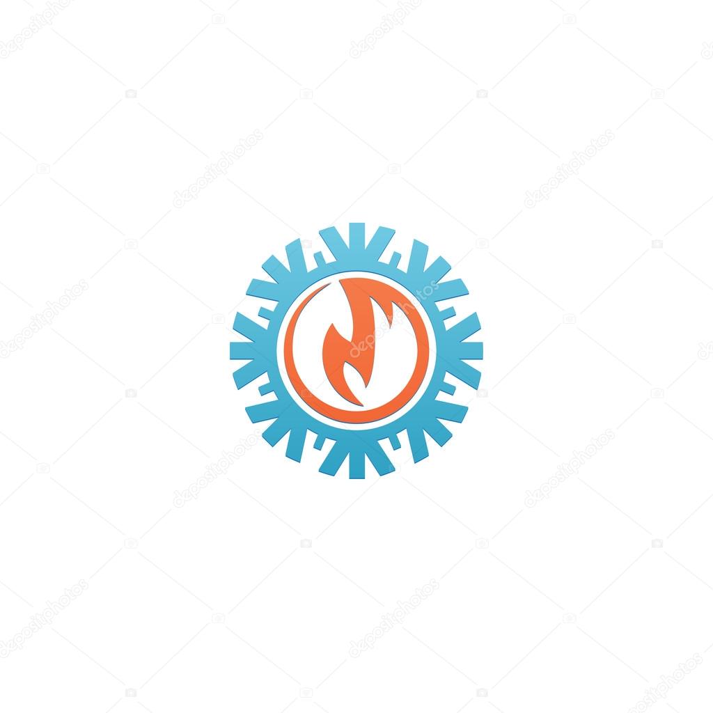 Heat and Cold abstract Branding Identity Corporate vector logo
