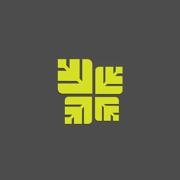 Folhas, modelo de design de logotipo vetorial abstrato. Ícone de conceito criativo ecológico verde . — Vetor de Stock