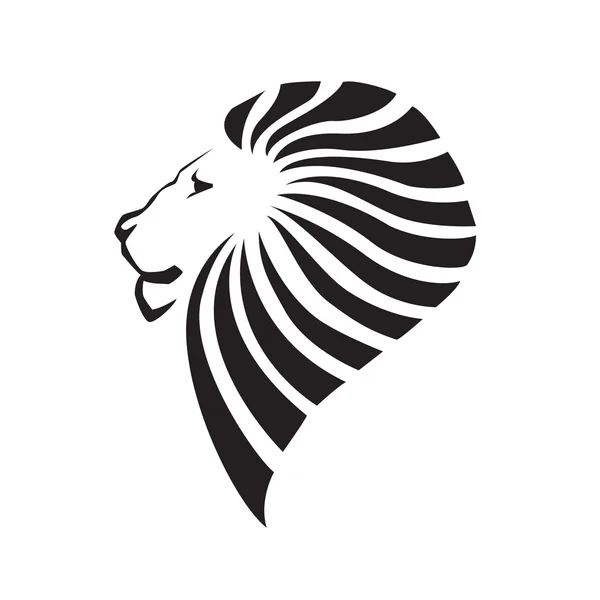 Lion head silhouette — Stock Vector