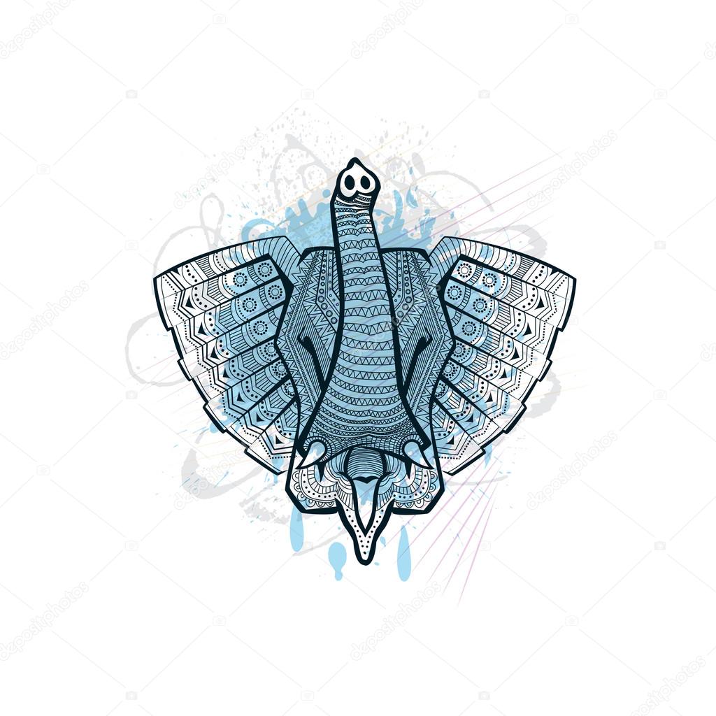 The head of an elephant, decoration ornament