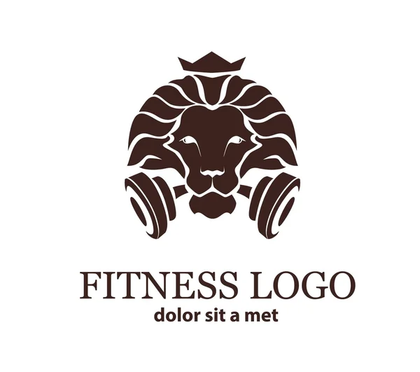 Leeuw Sport, Fitness Logo Vector sjabloon — Stockvector