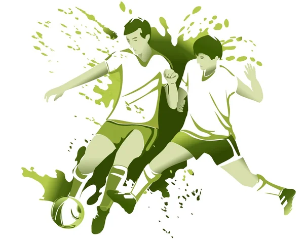Игроки в абстрактный футбол — стоковый вектор