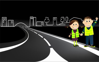 Be visible on the road clipart