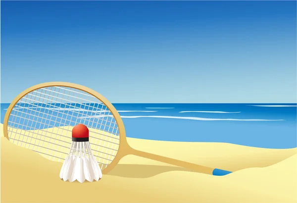 Sommaren spela badminton — Stock vektor