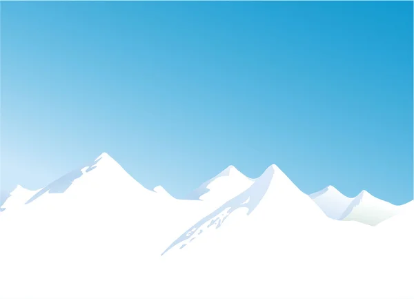 Téli hegyek — Stock Vector