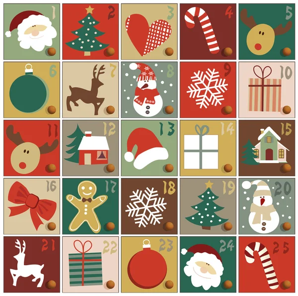 Advent calendar — Stock Vector