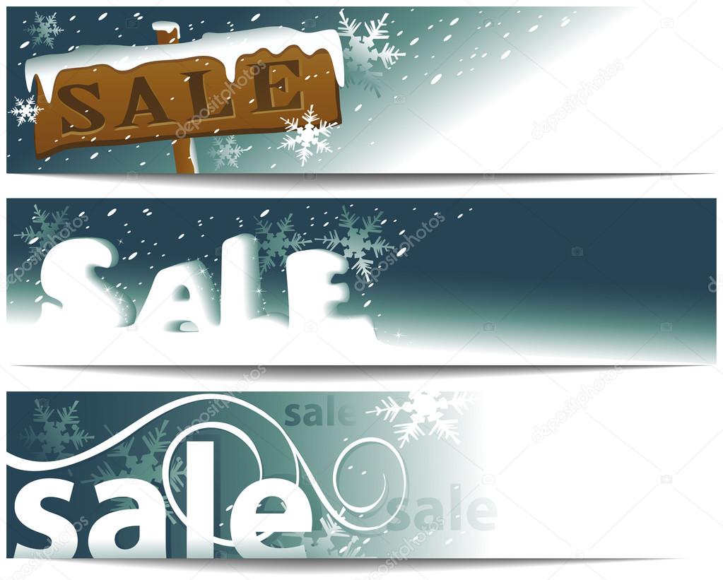 Winter sale banners