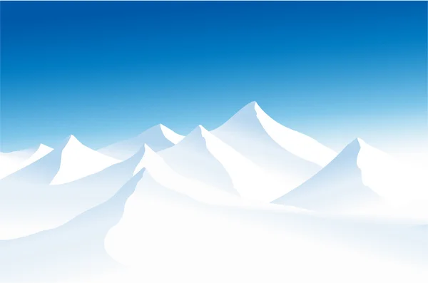 Hochgebirge im Winter — Stockvektor