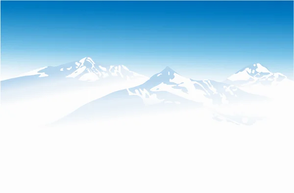 Zimní vysoké hory — Stockový vektor