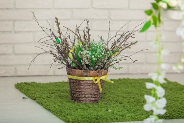 green, nature, white, house, background, spring, flower, floral, plant, garden, decoration, decorative, vintage, line, life, natural, season, egg, blooming, springtime, home, traditional, window, still, basket, willow, hyacinth, easter, may, pussy