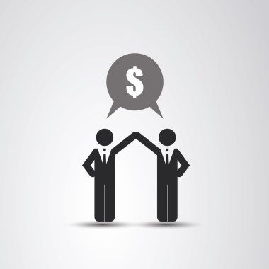 Gerçek lider - iş adamları simgeler