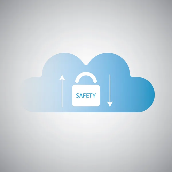 Cloud Computing koncepce designu - Safe synchronizace — Stockový vektor