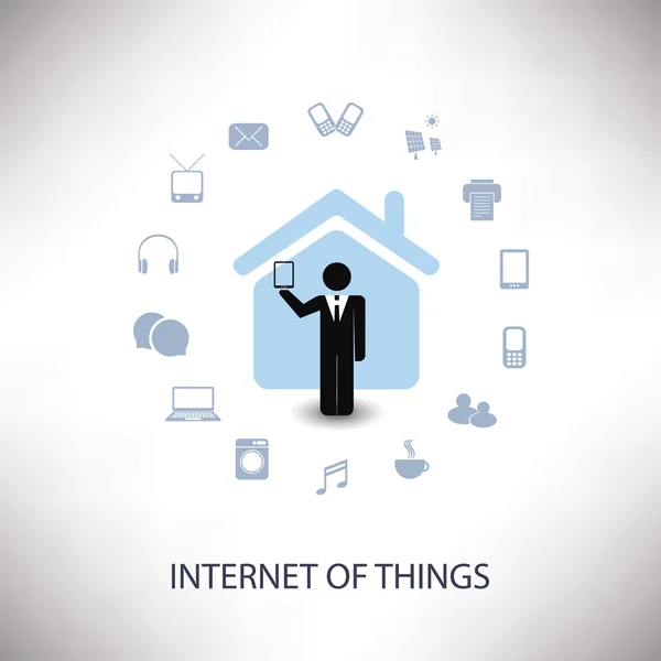 Internet Of Things Concept Design with Various Icons — стоковый вектор