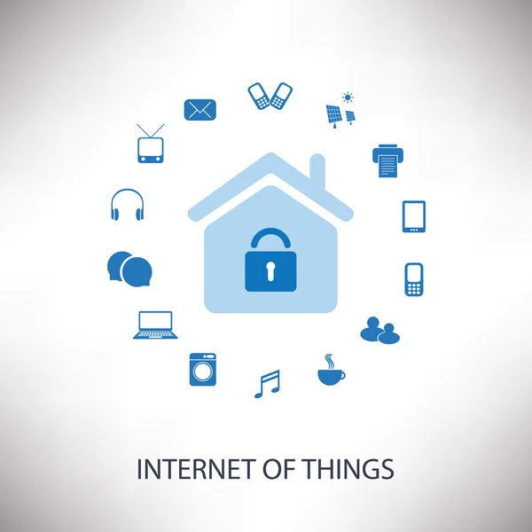 Internet Of Things Concept Design with Various Icons — стоковый вектор