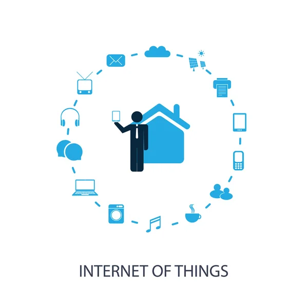 Internet Of Things Concept Design With Various Icons — Stock Vector