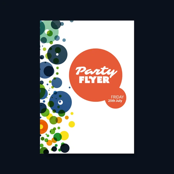 Party-Konzept mit abstraktem Hintergrund - Flyer oder Cover-Design — Stockvektor
