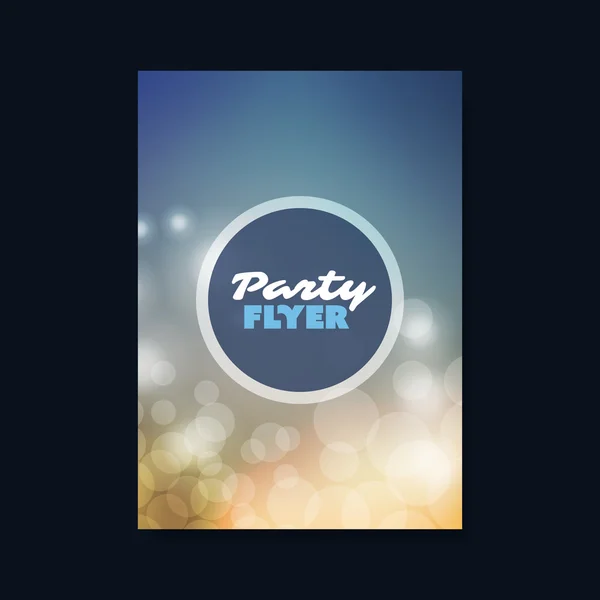 Party-Flyer-Konzept mit abstraktem Hintergrund - Cover-Design — Stockvektor