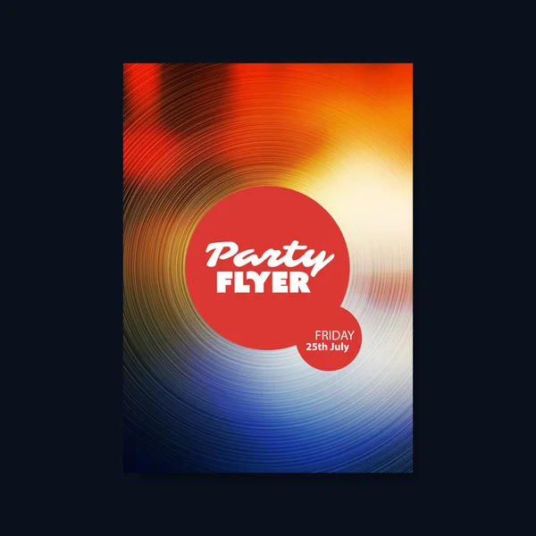 Party-Konzept mit abstraktem Hintergrund - Flyer oder Cover-Design — Stockvektor