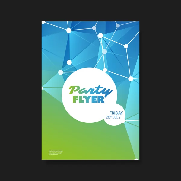 Party Cover Design med anslutningar mönster — Stock vektor