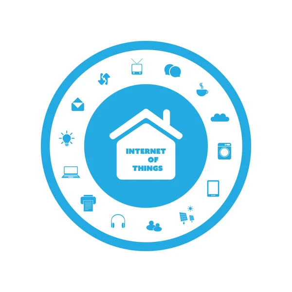 Internet Of Things Concept Design with Various Icons — стоковый вектор