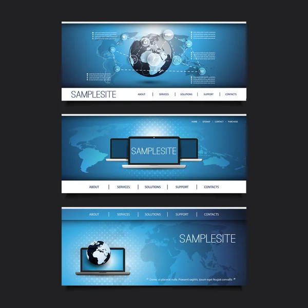 Web Design Elemente - Header Design Set — Stockvektor