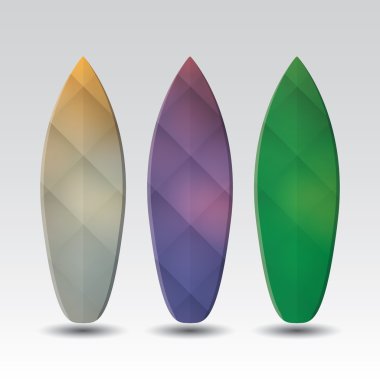  Vektör Surfboards tasarımı renkli bulanık desenli 