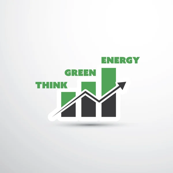 Groene energie conceptontwerp met Diagram — Stockvector