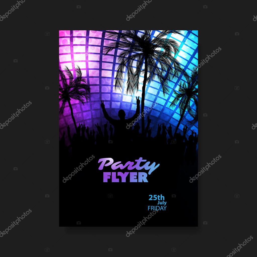 Dark Concert Crowd Silhouette Nightlife Abstract Colorful Party Flyer Background Or Book Cover Billboard Poster Brochure Or Invitation Template Creative Design Illustration In Vector Format Premium Vector In Adobe Illustrator
