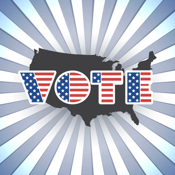 USA Voto Design Concetto con mappa — Vettoriale Stock