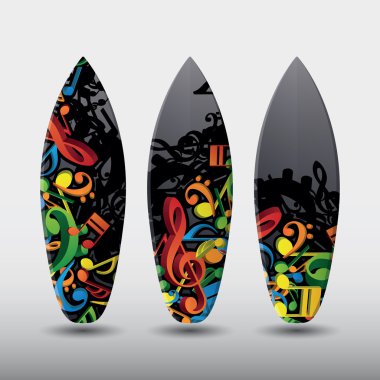 Vektör Surfboard tasarım şablonları