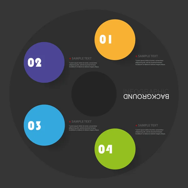 Kolorowy papier minimalne nacięcie infografiki projekt - okręgi — Wektor stockowy