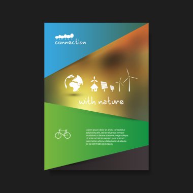  Eco afiş tasarım şablonu - yenilenebilir enerji Tema 