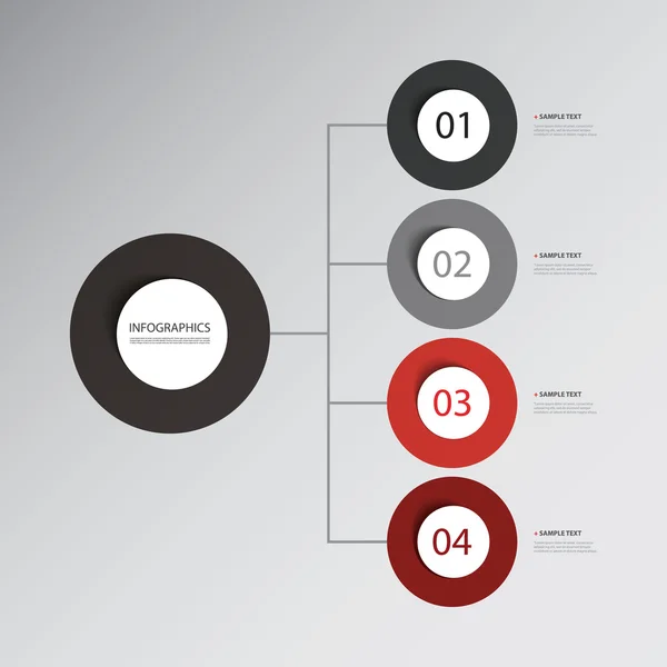 Infographic Design Template with Circles — Stock Vector